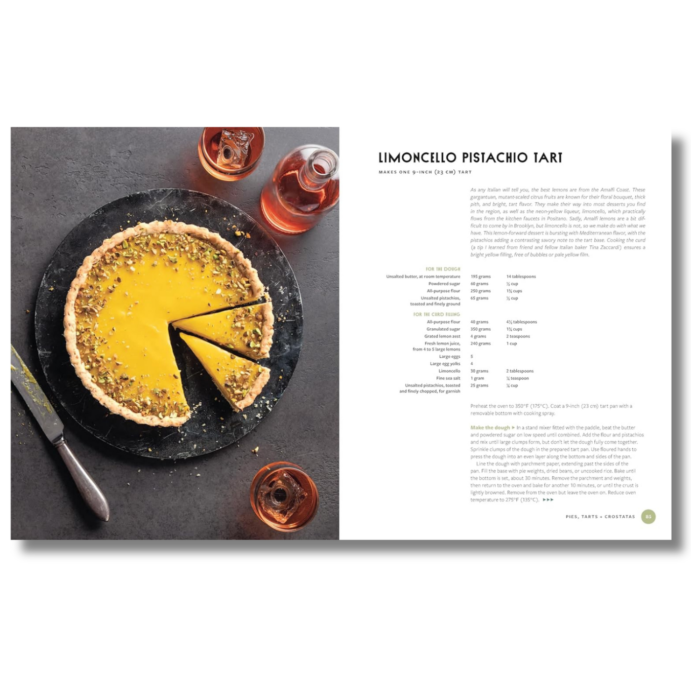 Limoncello Pistachio Tart