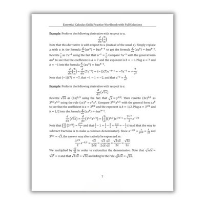 Page 7: Sample Calculations