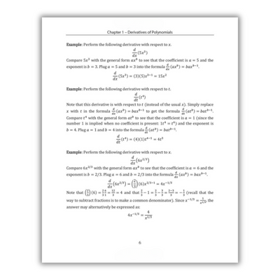 Page 6: Chapter 1 - Derivatives of Polynomials