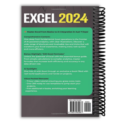 Back Cover of Excel: The Absolute Beginner's Guide