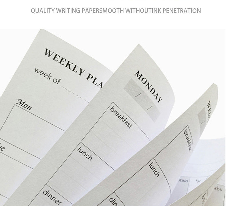 Photo showing the kind of paper (Caption reads "Quality writing, paper smooth, without ink penetration)