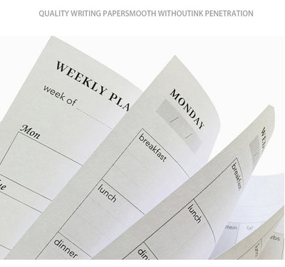 Photo showing the kind of paper (Caption reads "Quality writing, paper smooth, without ink penetration)