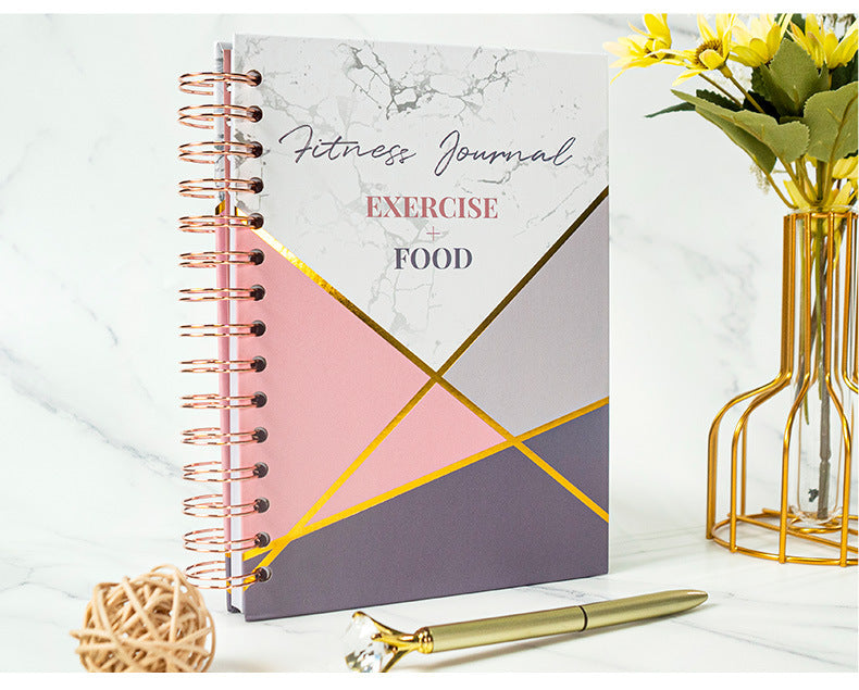 Front Cover of Exercise + Food Planner (Angle #2)