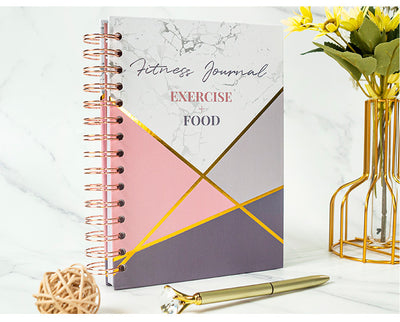 Front Cover of Exercise + Food Planner (Angle #2)