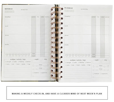 Inside Image of Exercise Food Planner (Daily Planning)