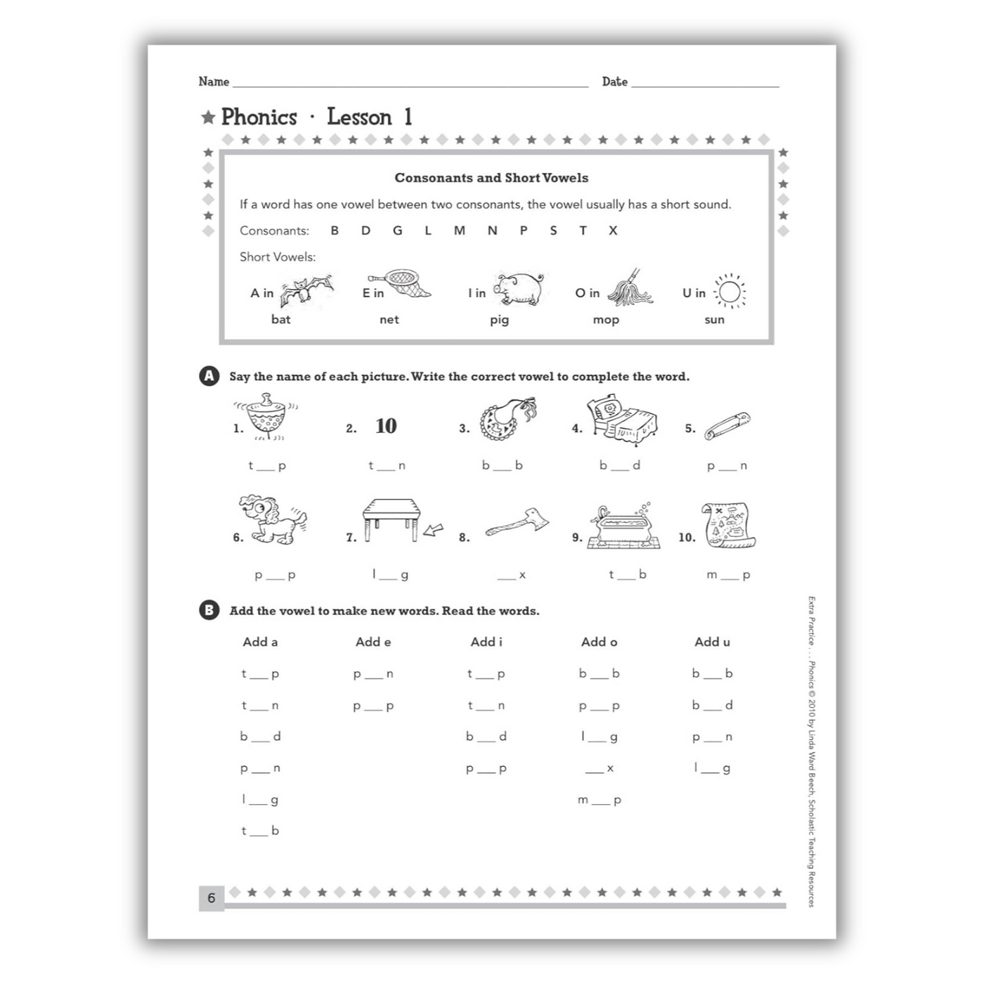 Consonants and Short Vowels