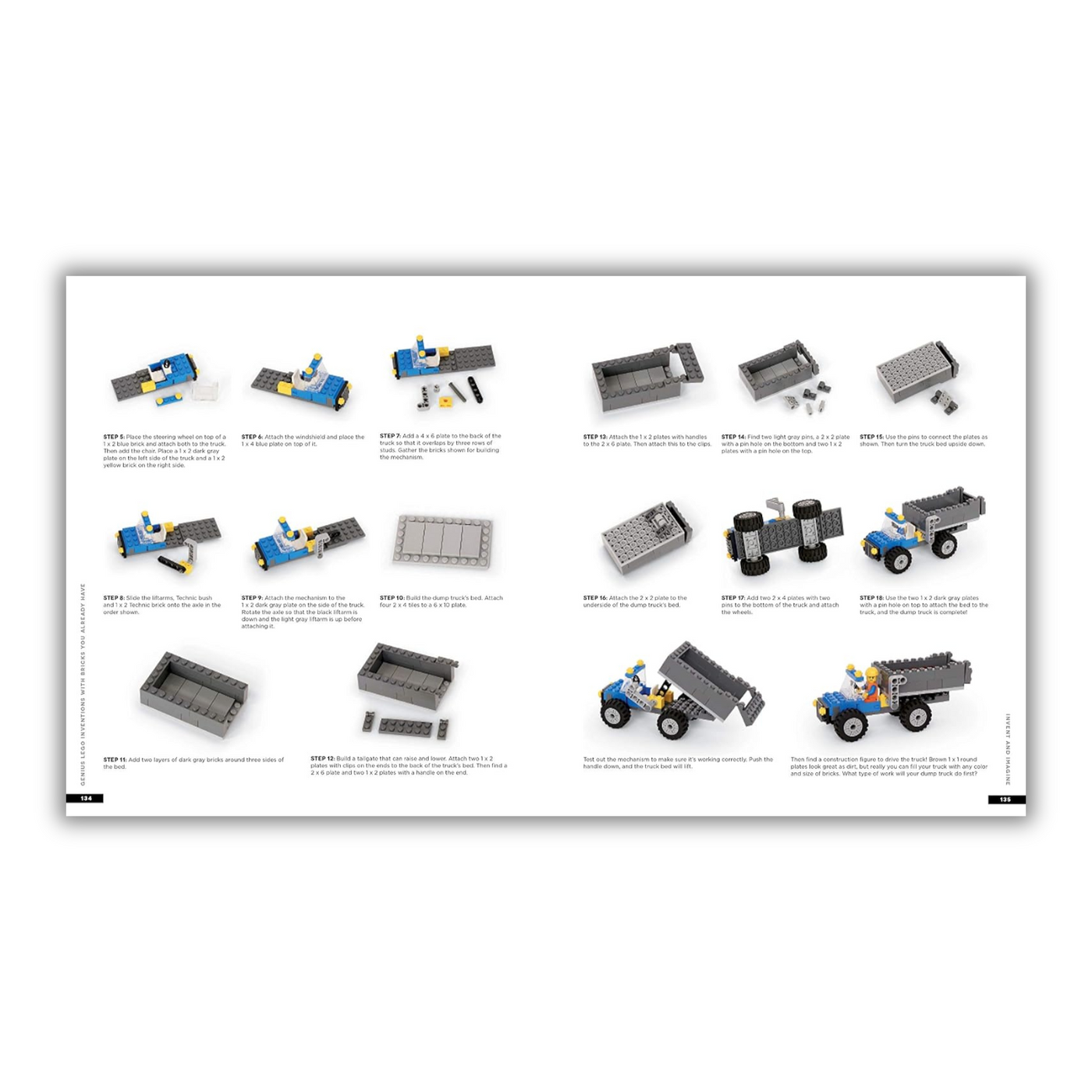 Pages 134 to 135: Hardworking Dump Truck (cont.)