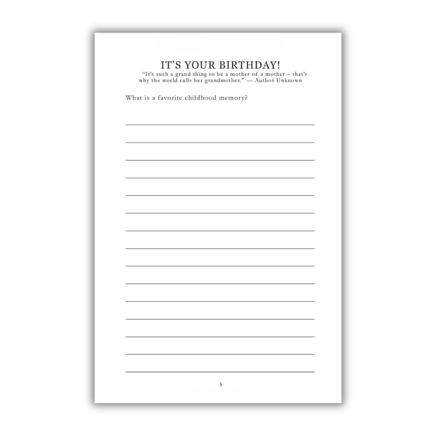 inside page of Grandfather, I Want to Hear Your Story