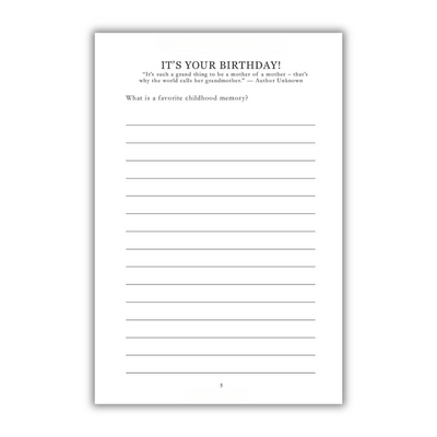 inside page of Grandfather, I Want to Hear Your Story