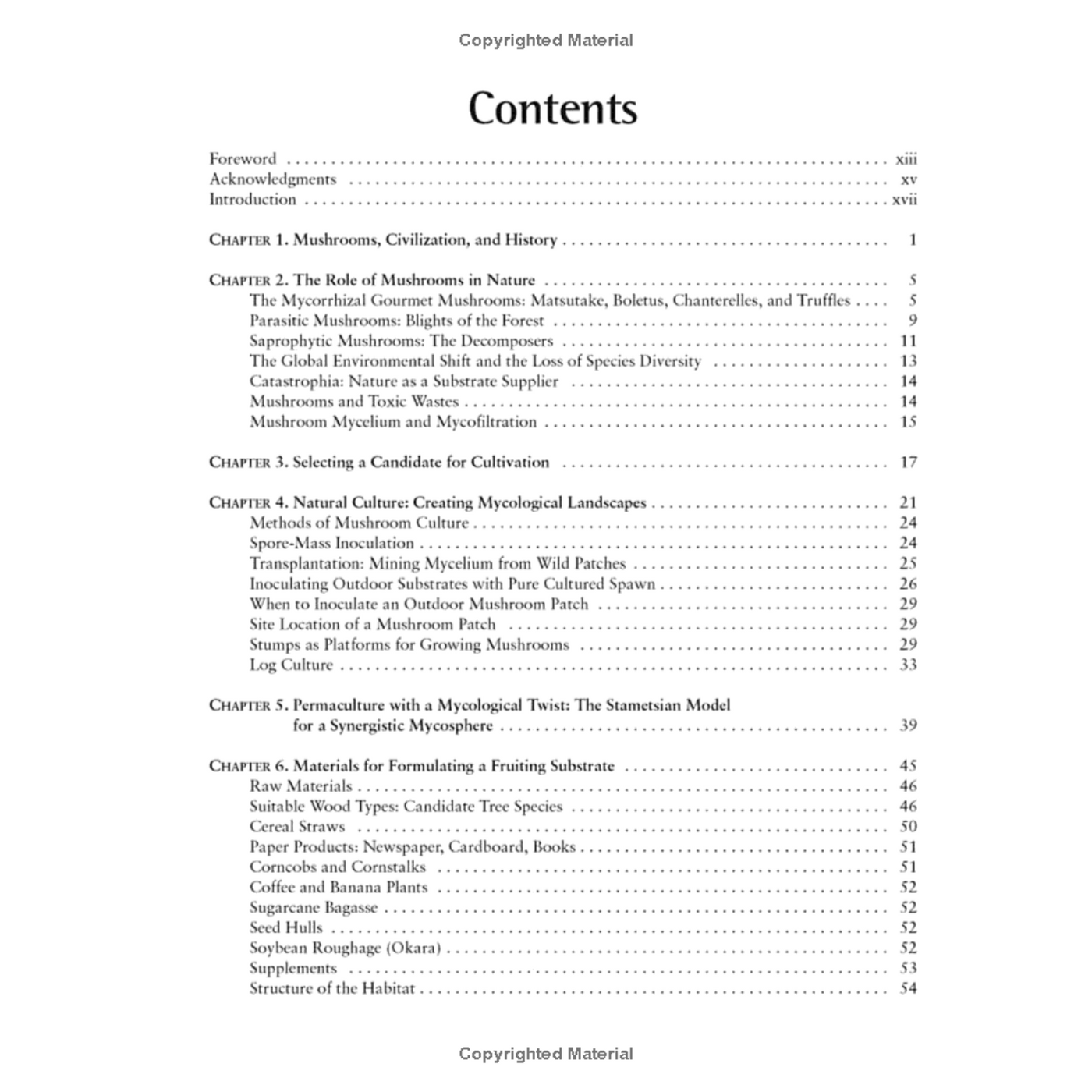 Table of Contents