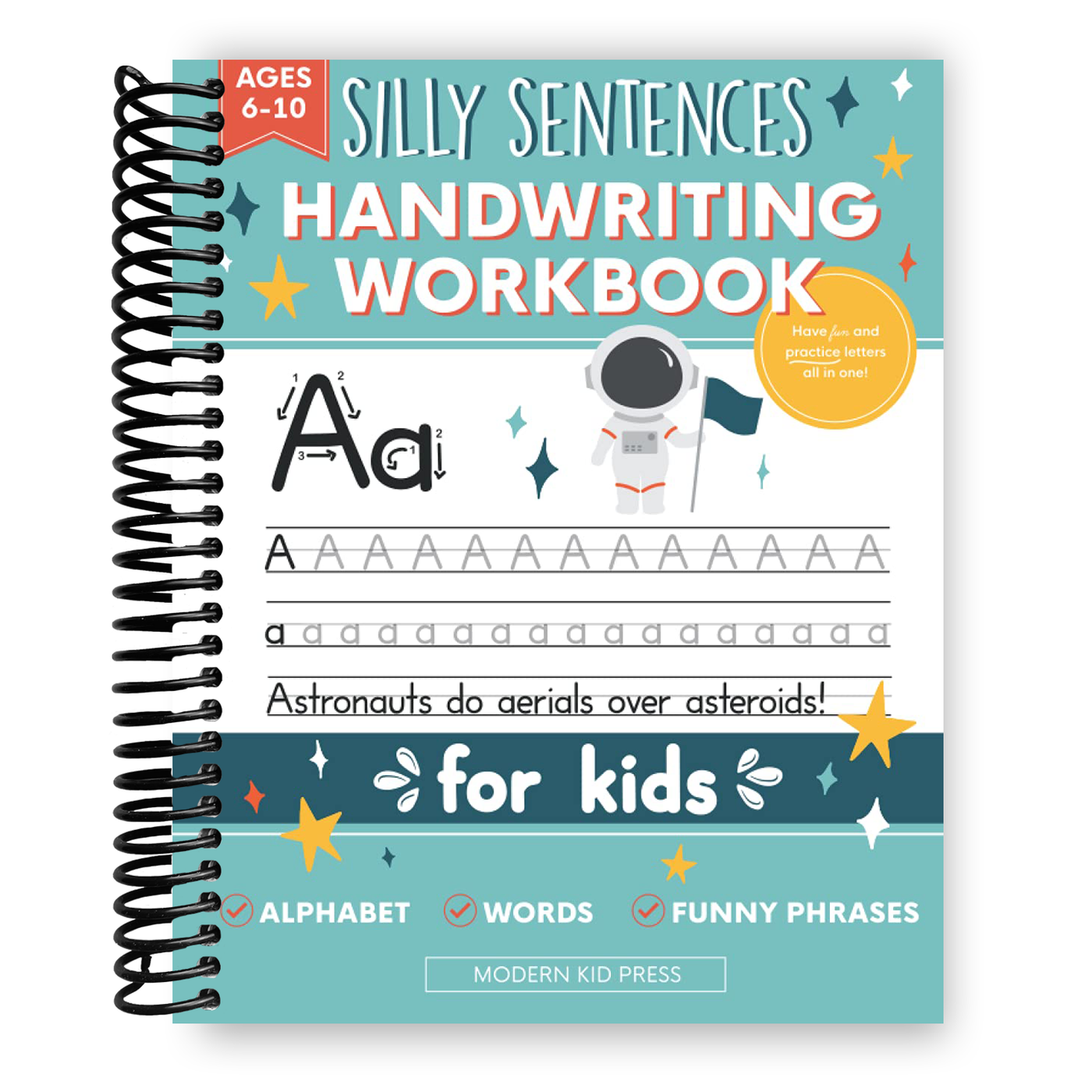 Front Cover of Handwriting Practice Book for Kids