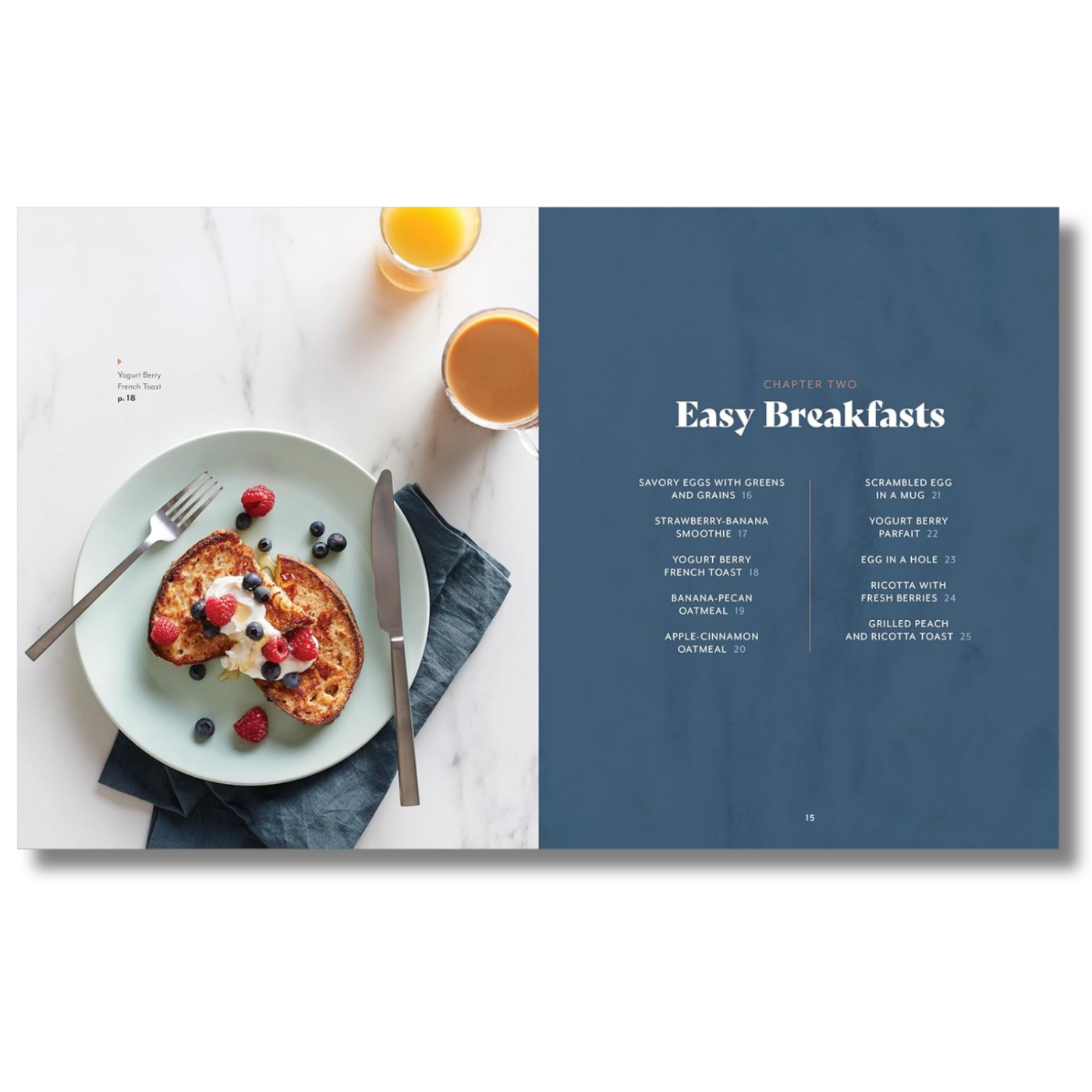 Cookbook Chapter Page Healthy Cooking for One Cookbook (Spiral Bound) – Lay it Flat ...