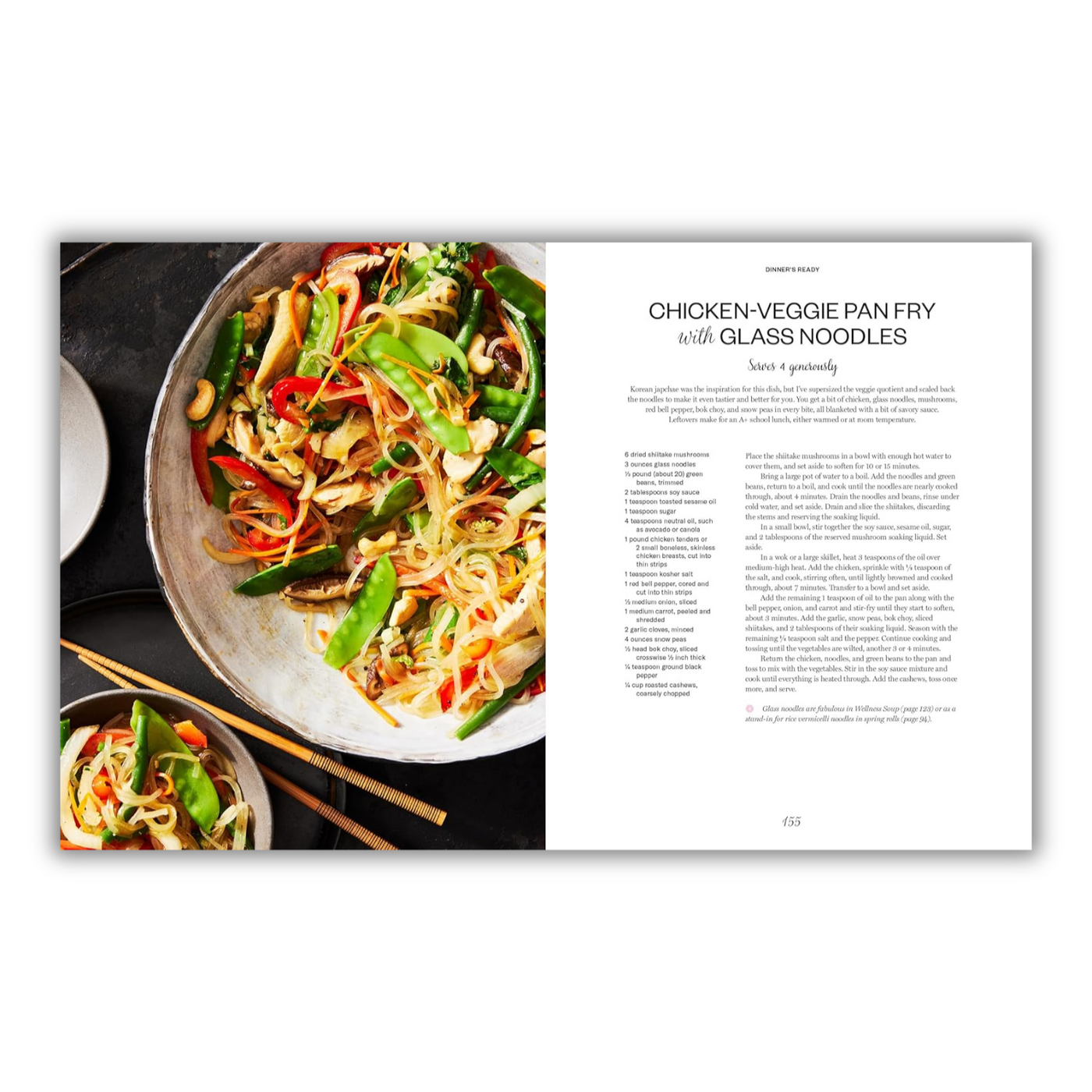 Page 155: Chicken-Veggie Pan Fry with Glass Noodles