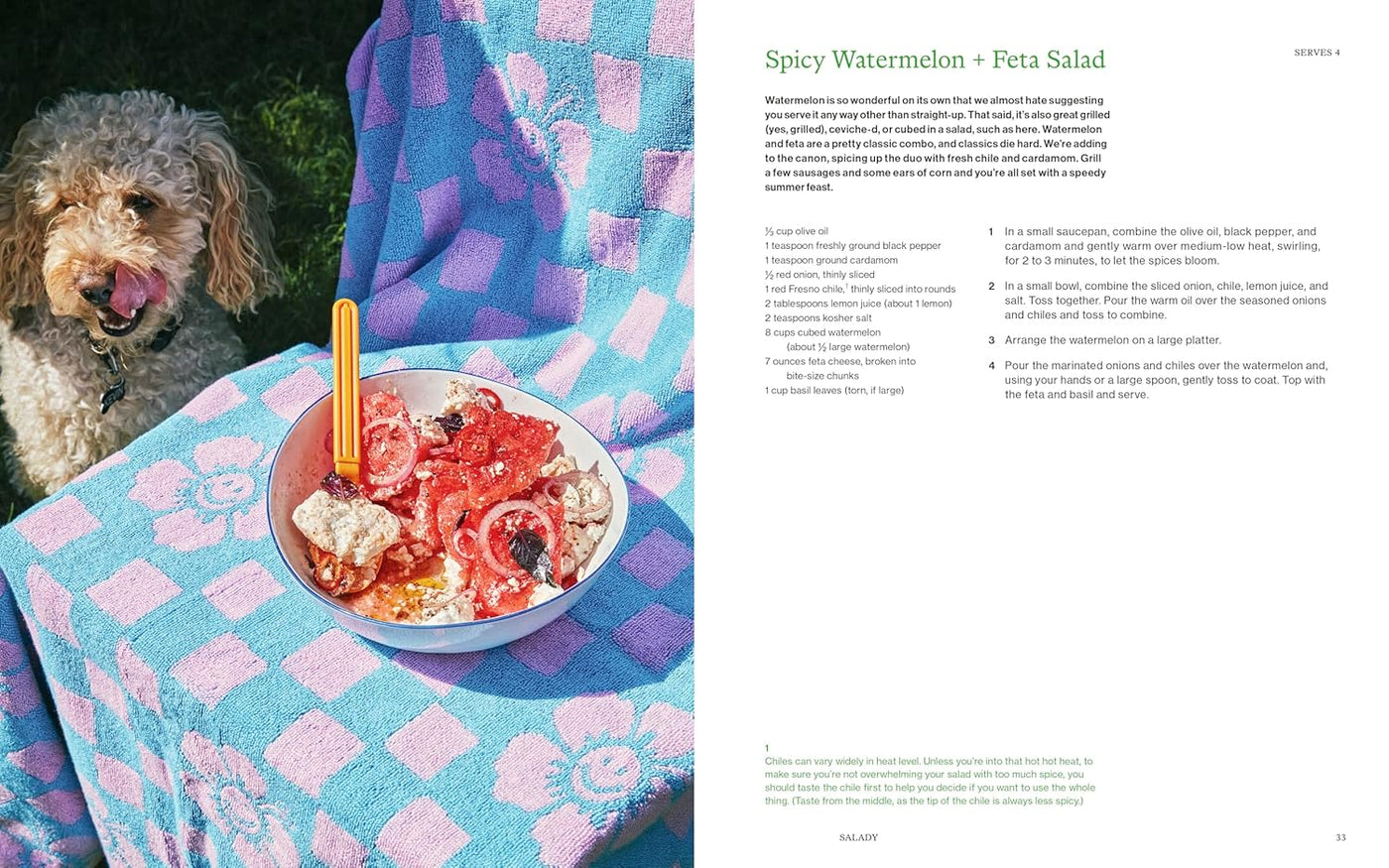 Spicy Watermelon + Feta Salad