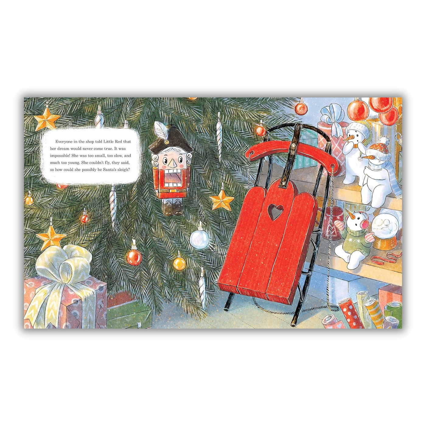 inside page of Little Red Sleigh