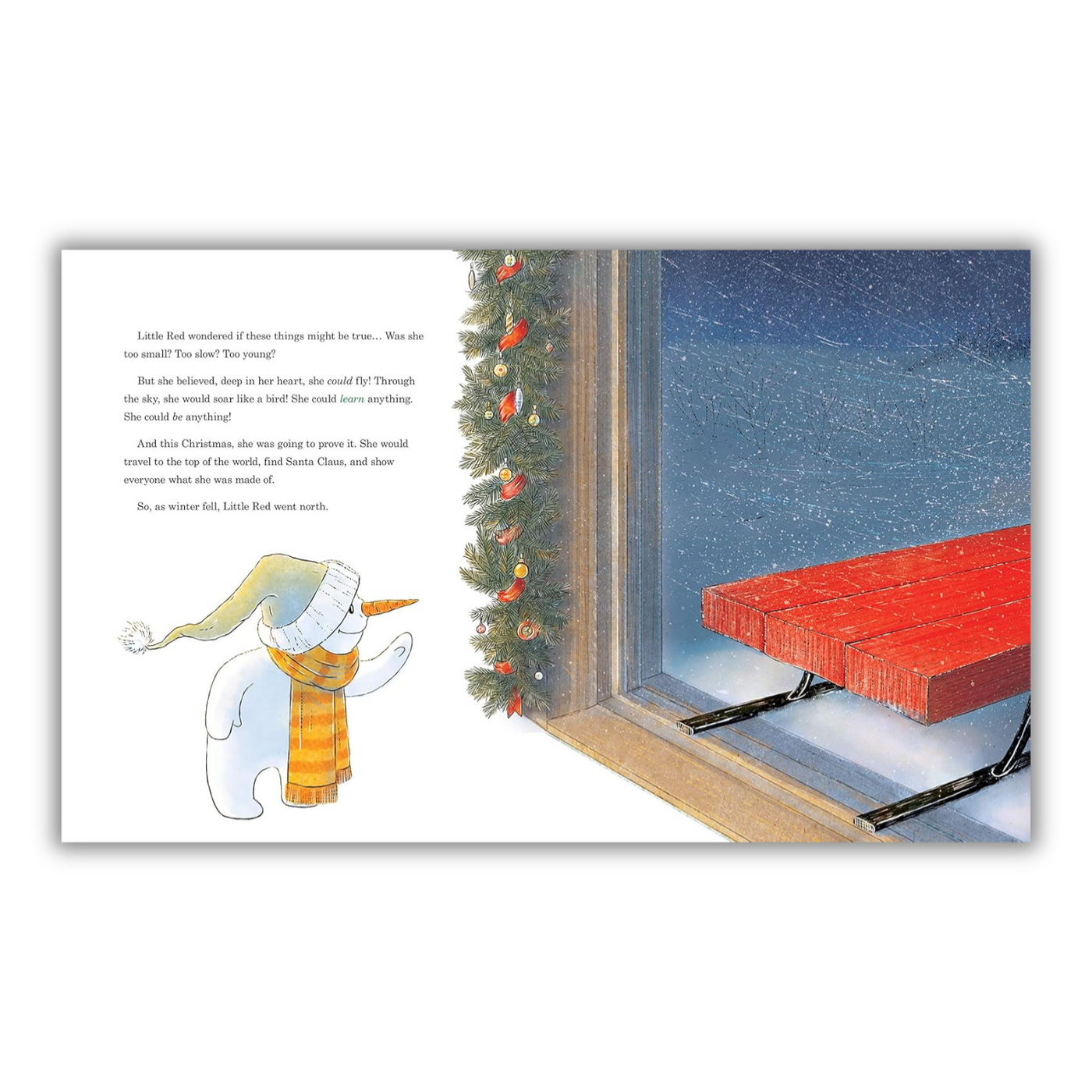 inside page of Little Red Sleigh