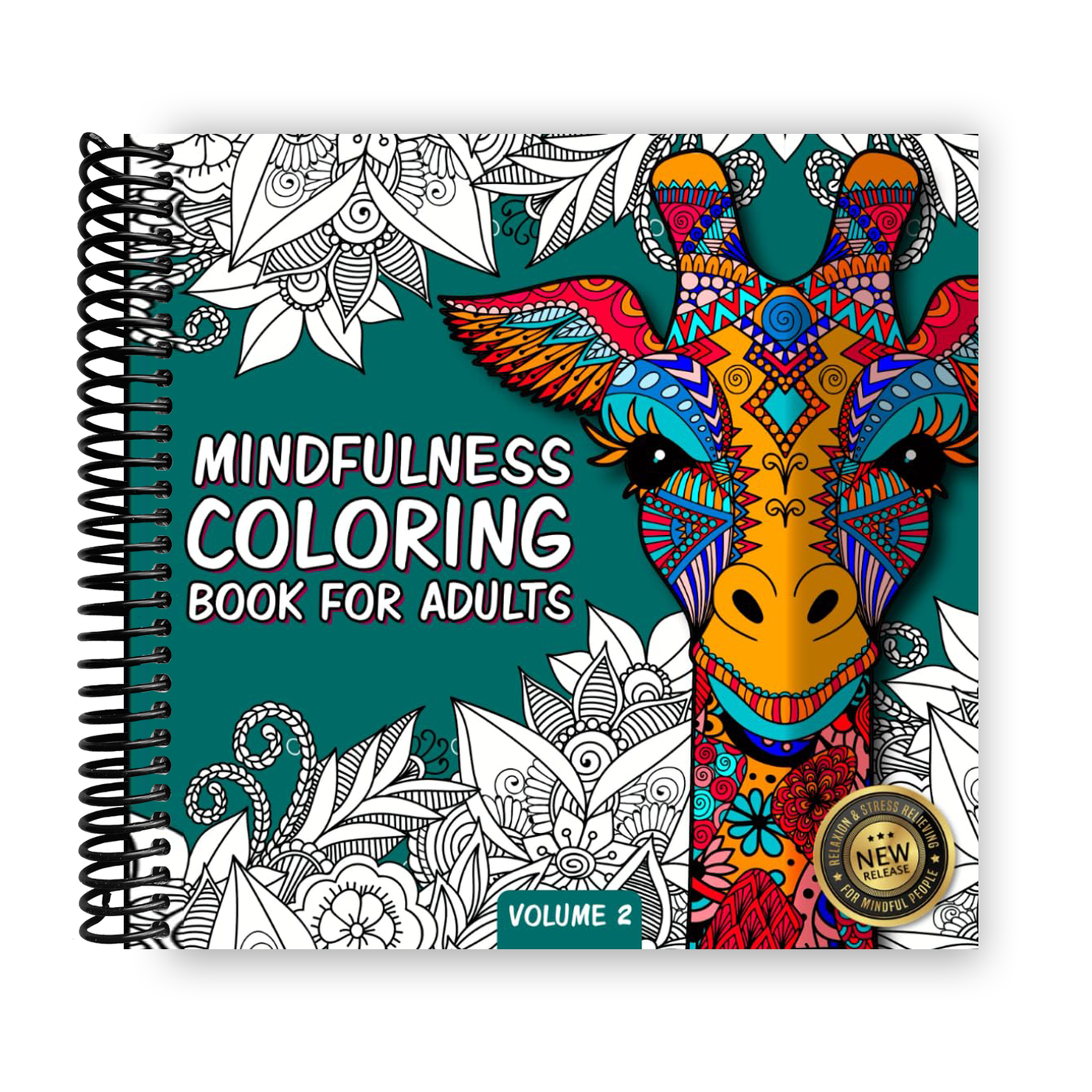 Front cover of Mindfulness Coloring Book For Adults