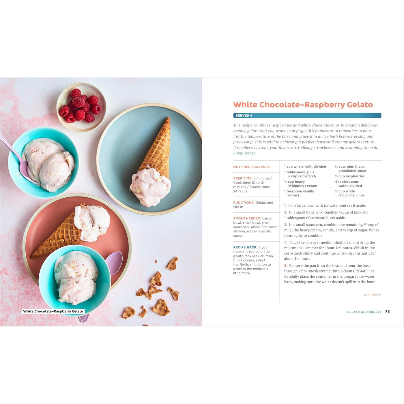 White Chocolate-Raspberry Gelato