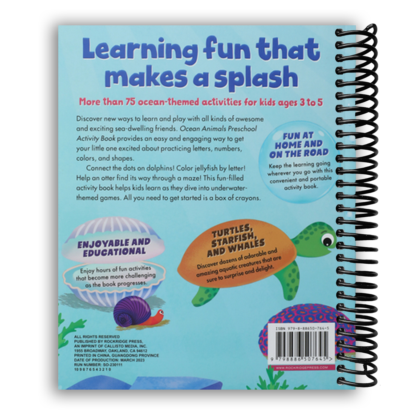 Ocean Animals Preschool Activity Book (Spiral Bound)