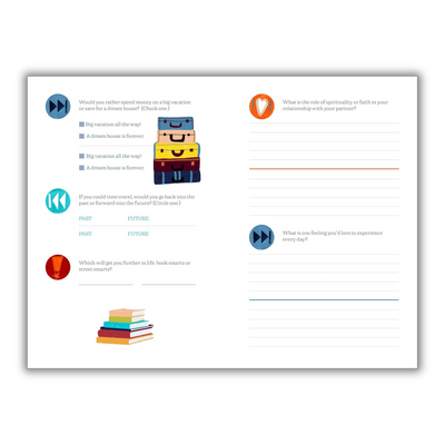 inside page of Questions for Couples Journal