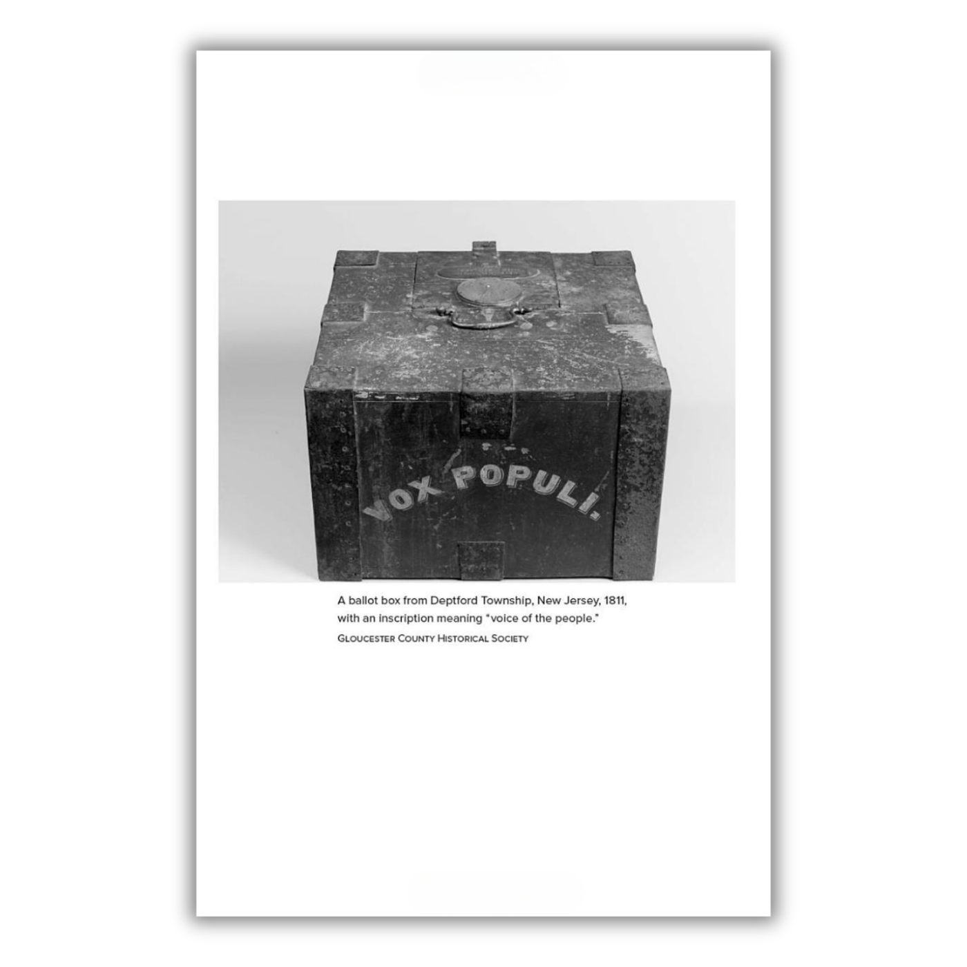 A picture of a ballot box from 1811