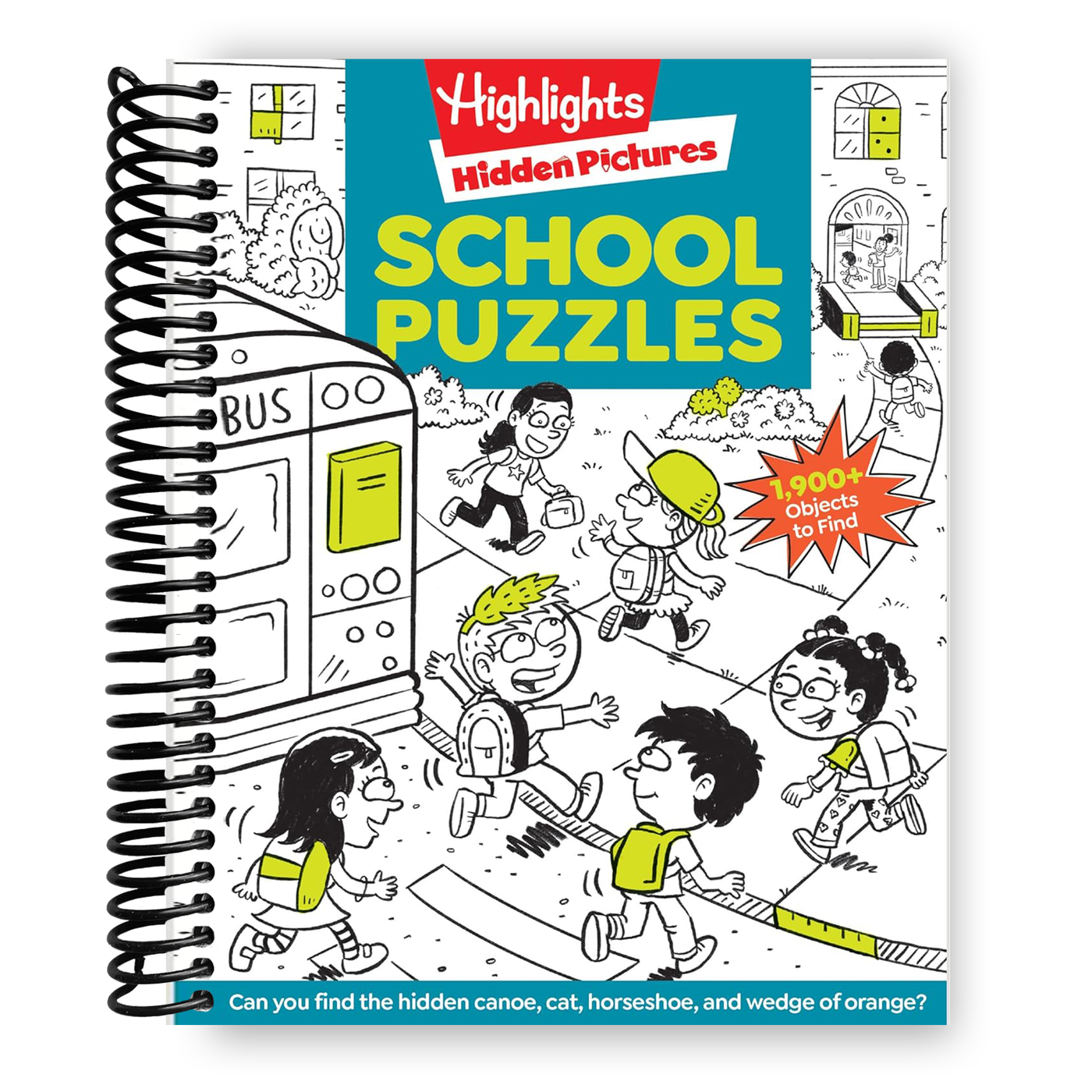 School Puzzles:Highlights Hidden Pictures (Spiral Bound)