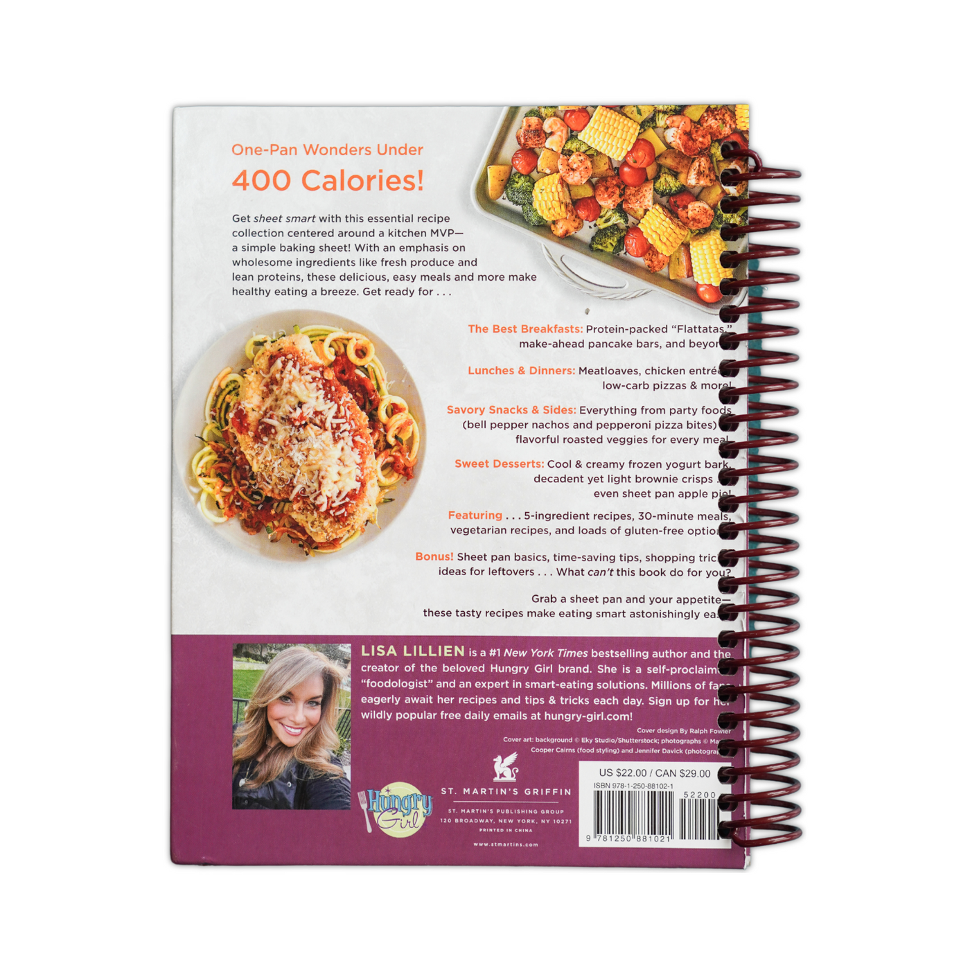 Hungry Girl Sheet Pan Cookbook: One-Pan Wonders Under 400 Calories (Spiral Bound)