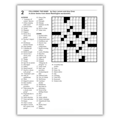 Crossword #2: Following the Band by Gary Larson and Amy Ensz