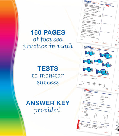 160 Pages of Focused Practice in Math, Tests to Monitor Success, and Answer Key Provided