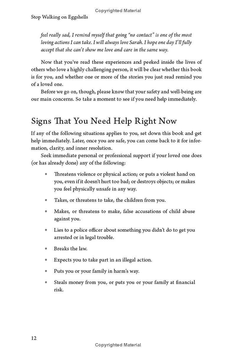 Stop Walking on Eggshells: Taking Your Life Back When Someone You Care About Has Borderline Personality Disorder (Spiral Bound)
