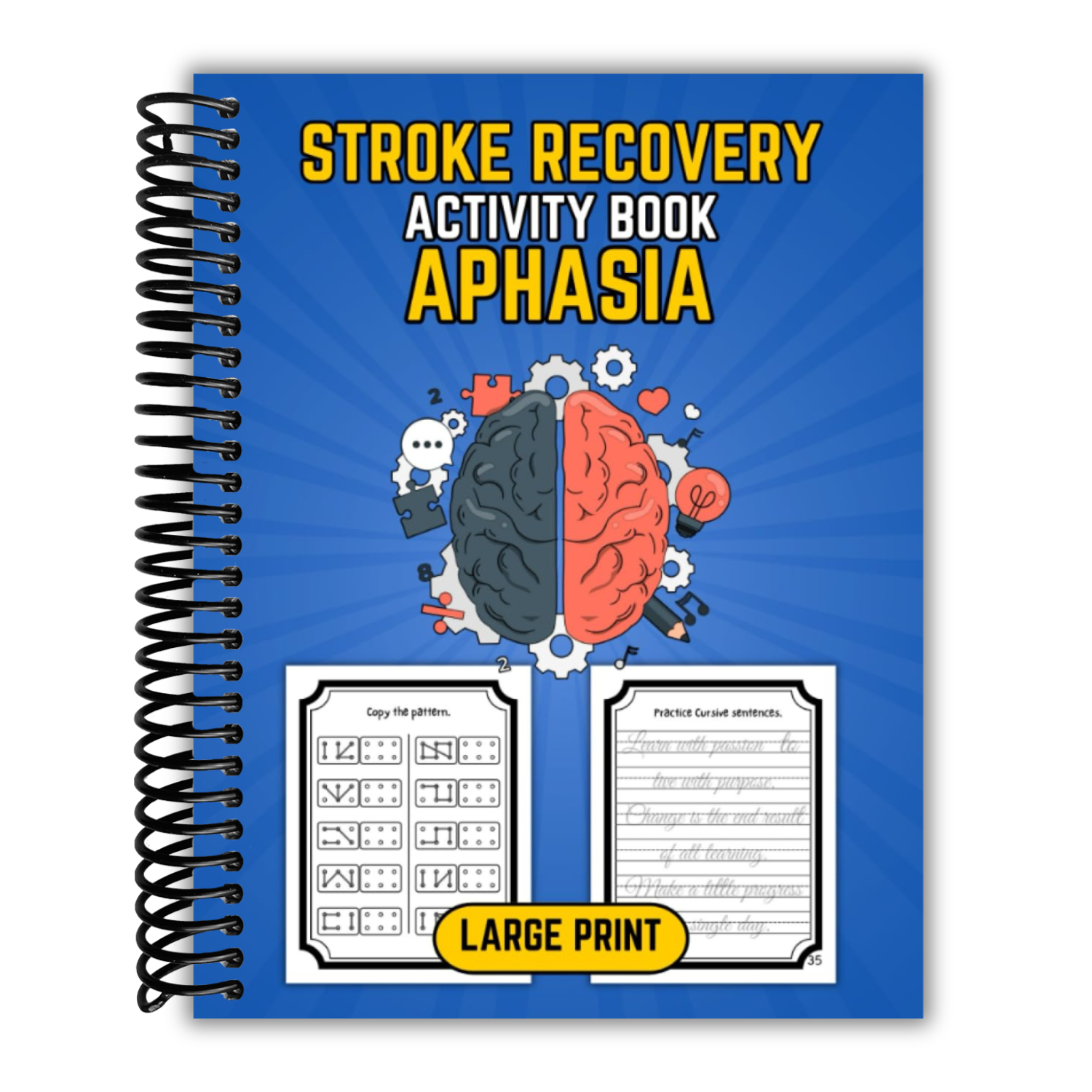 Stroke Recovery Activity Book Aphasia Large Print: Innovative Practice ...