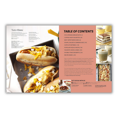 inside page of Taste of Home Copycat Restaurant Favorites