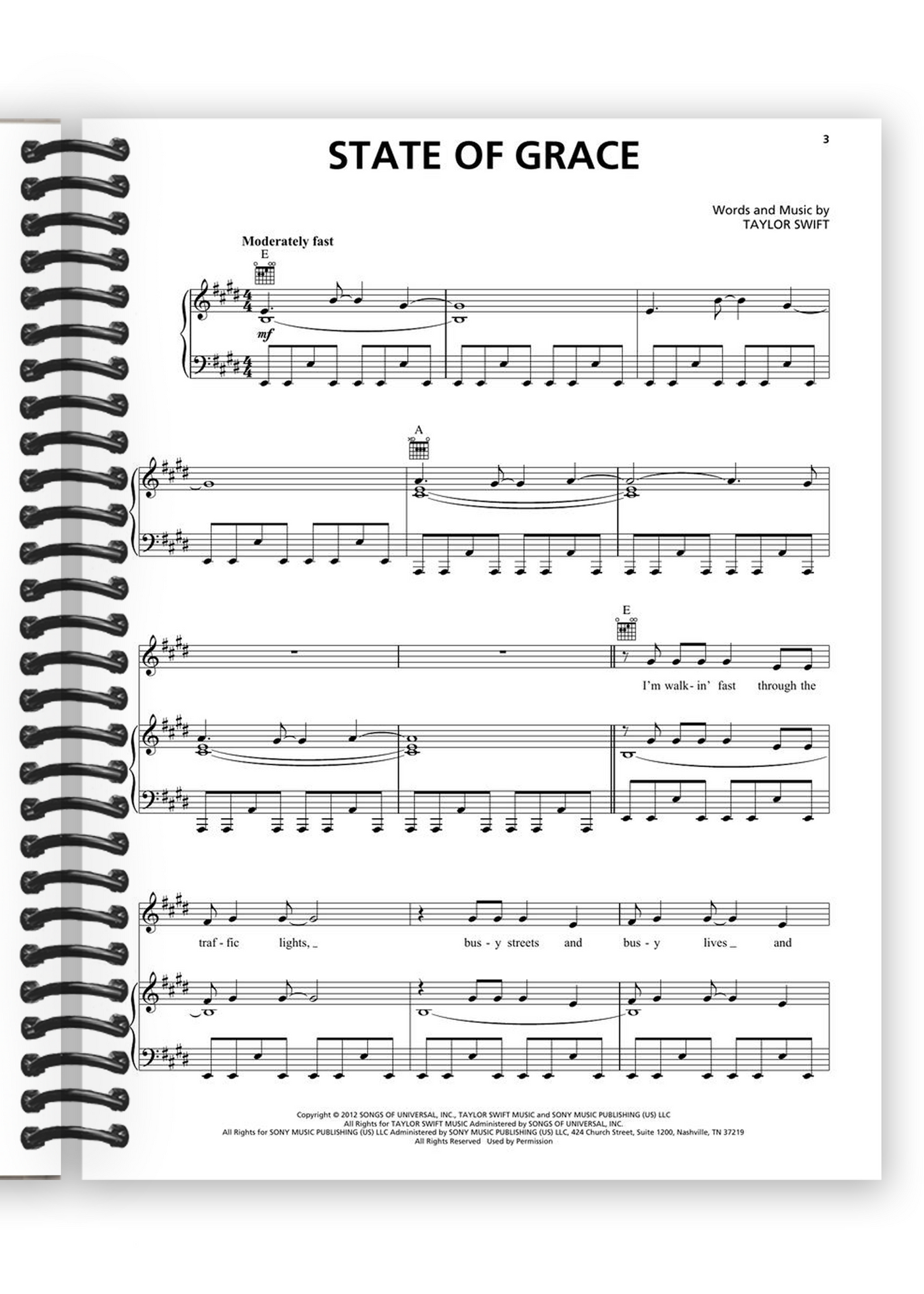 Taylor Swift - Red (Taylor's Version): Piano/Vocal/Guitar Songbook (Spiral Bound)