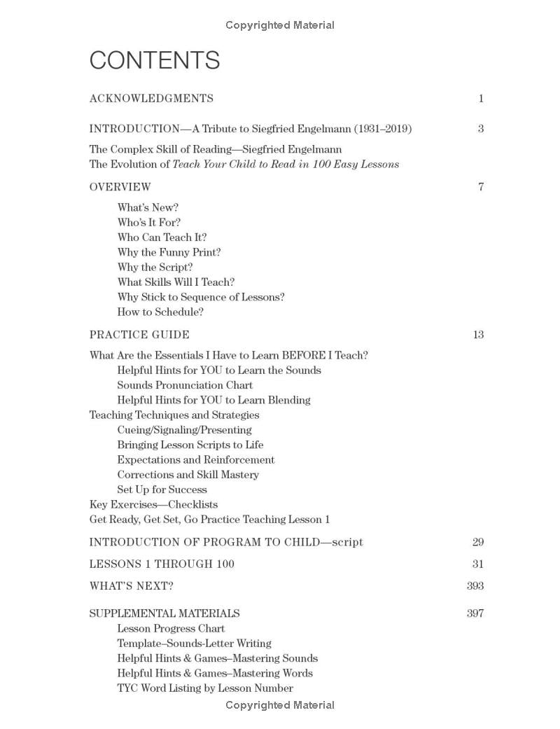 Table of Contents