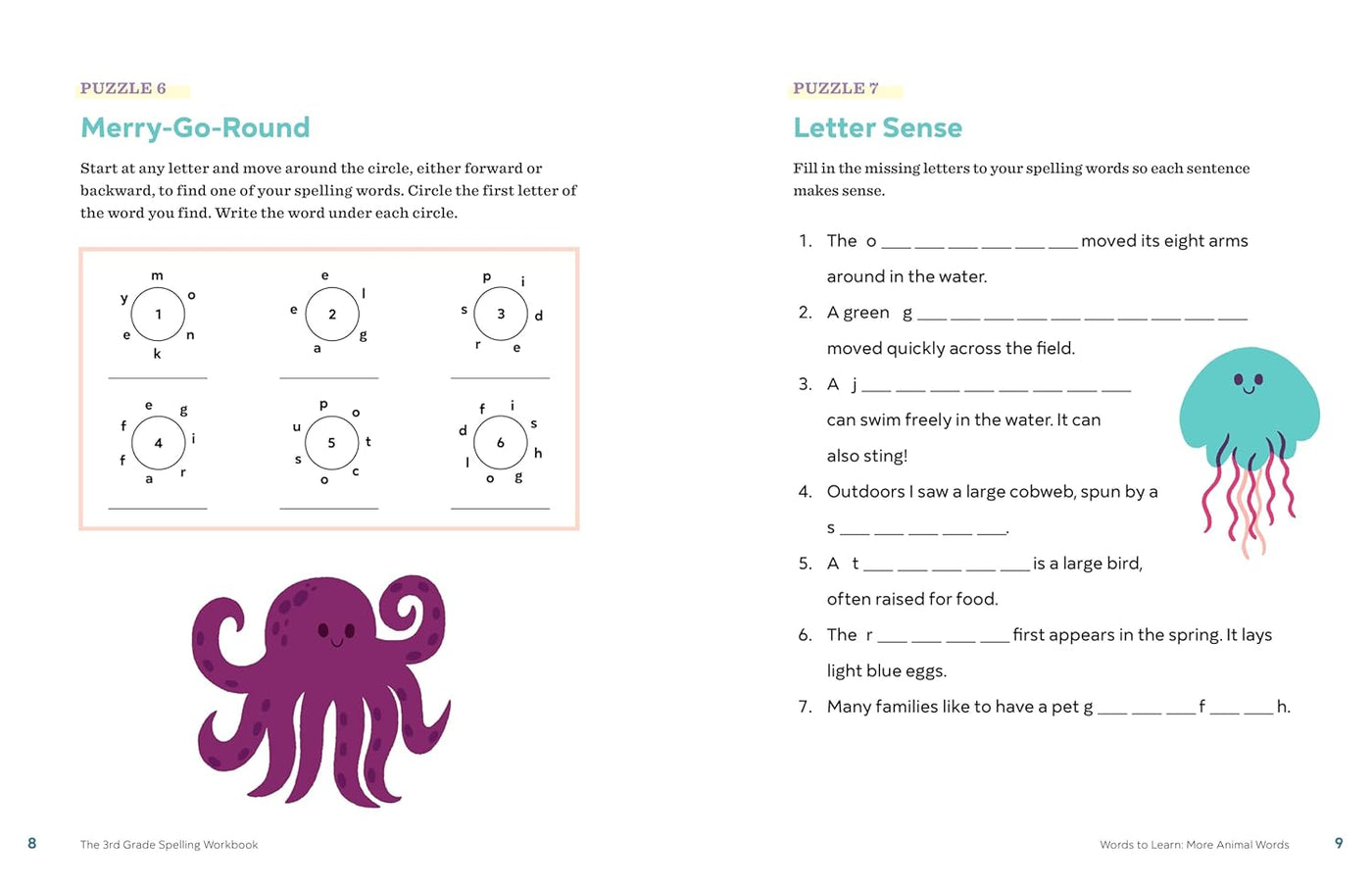 Puzzles 6 and 7: Merry-Go-Round & Letter Sense