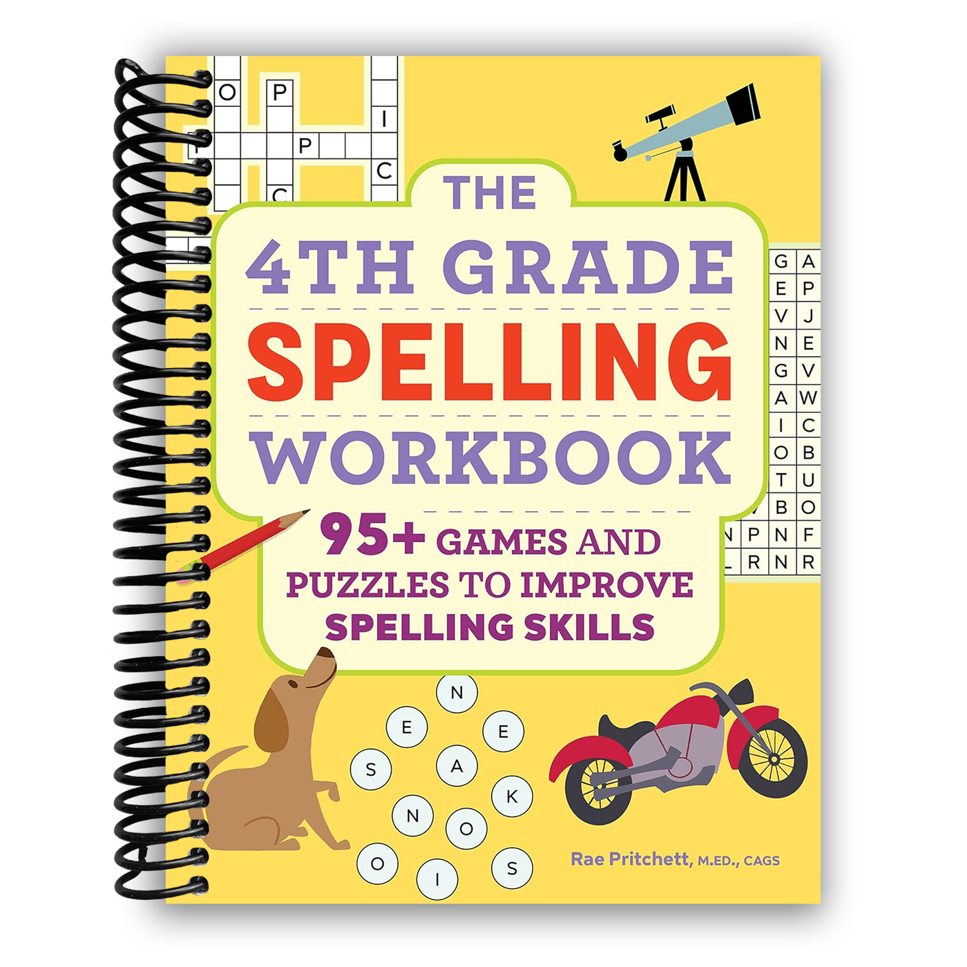 The 4th Grade Spelling Workbook: 95+ Games and Puzzles to Improve Spelling Skills (Spiral Bound)