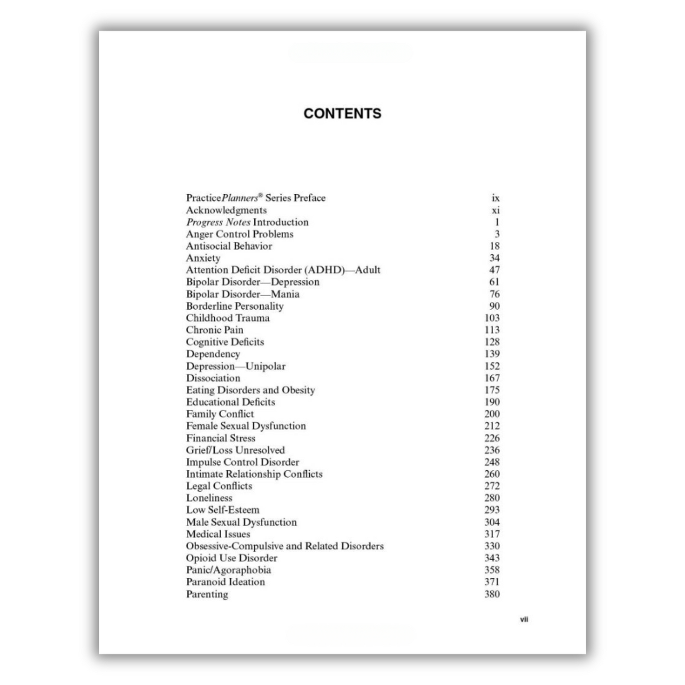 Table of Contents