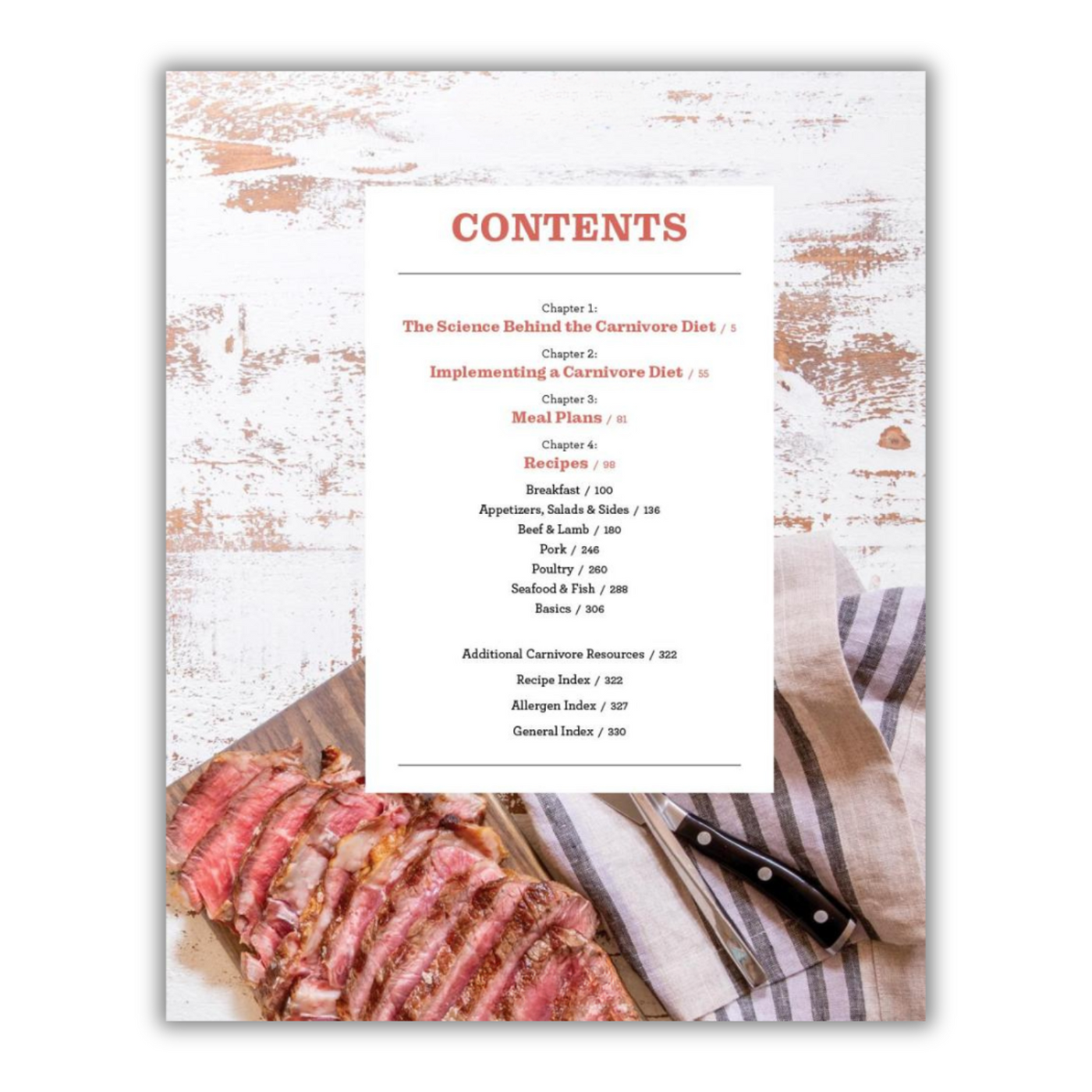 inside page of the Carnivore Cookbook