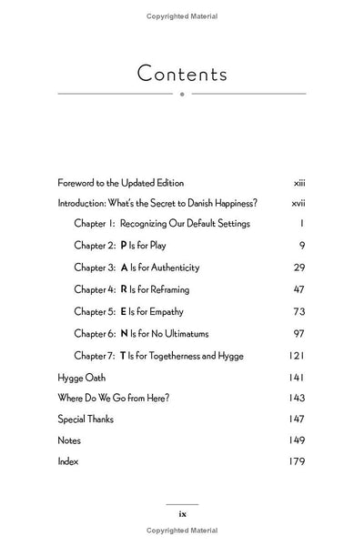 Table of Contents