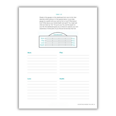 inside page of The Designing Your Life Workbook