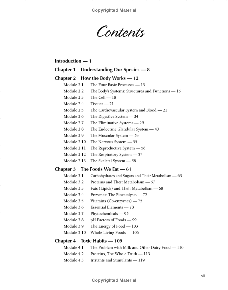 Table of Contents