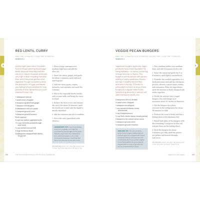 Pages 132 to 133: Red Lentil Curry & Veggie Pecan Burgers