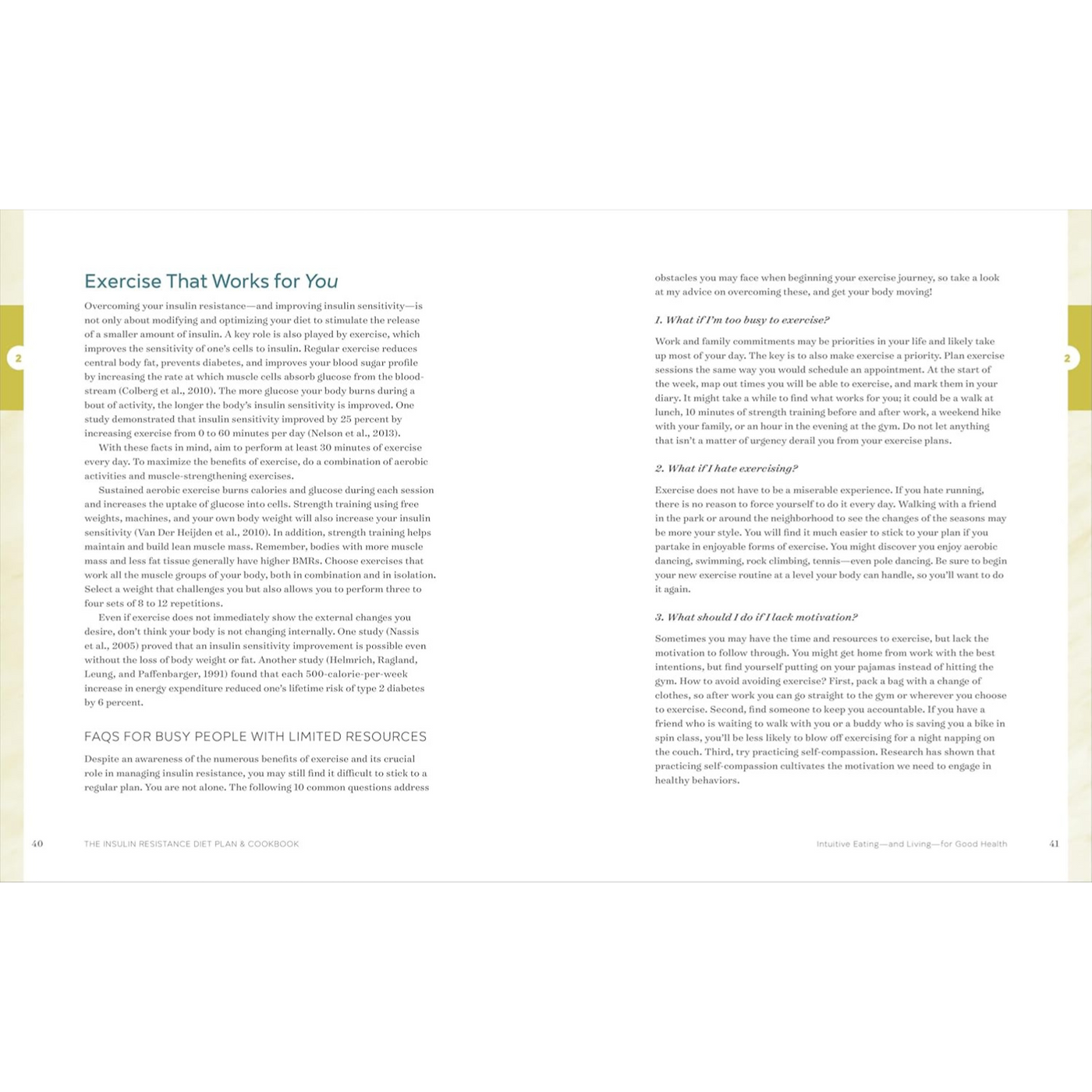Pages 40 to 41: Exercise that Works for You