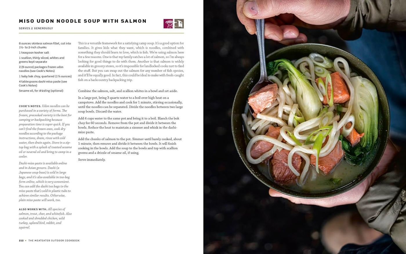 Miso Udon Noodle Soup with Salmon