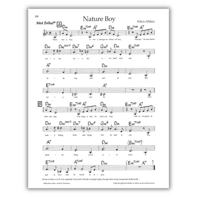 music composition of Nature Boy by Eden Ahbez