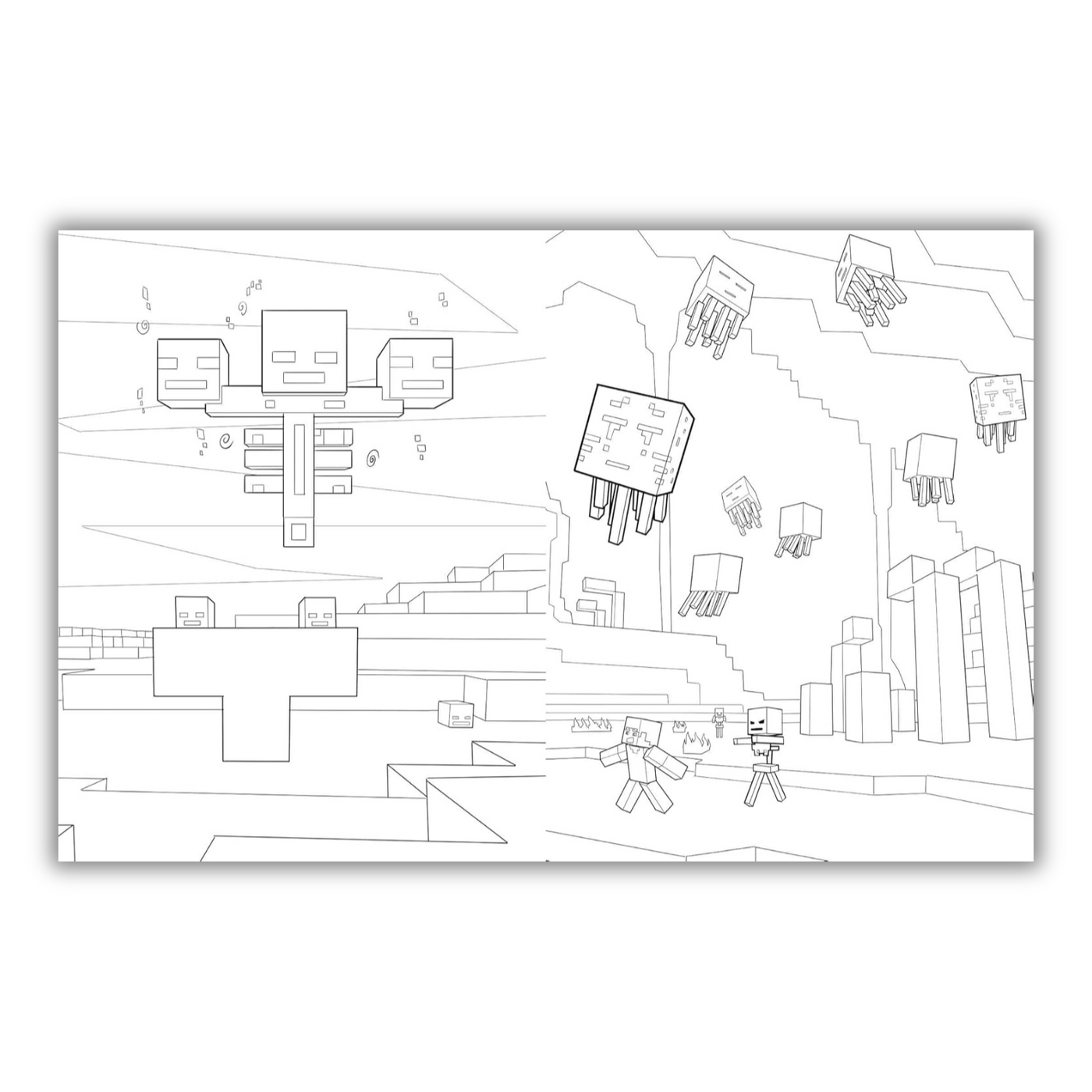 inside page of The Official Minecraft Coloring Adventures Book