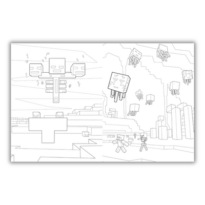 inside page of The Official Minecraft Coloring Adventures Book