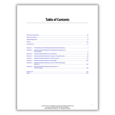 Table of Contents