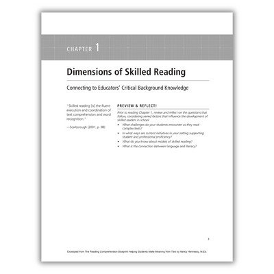 Chapter 1: Dimensions of Skilled Reading