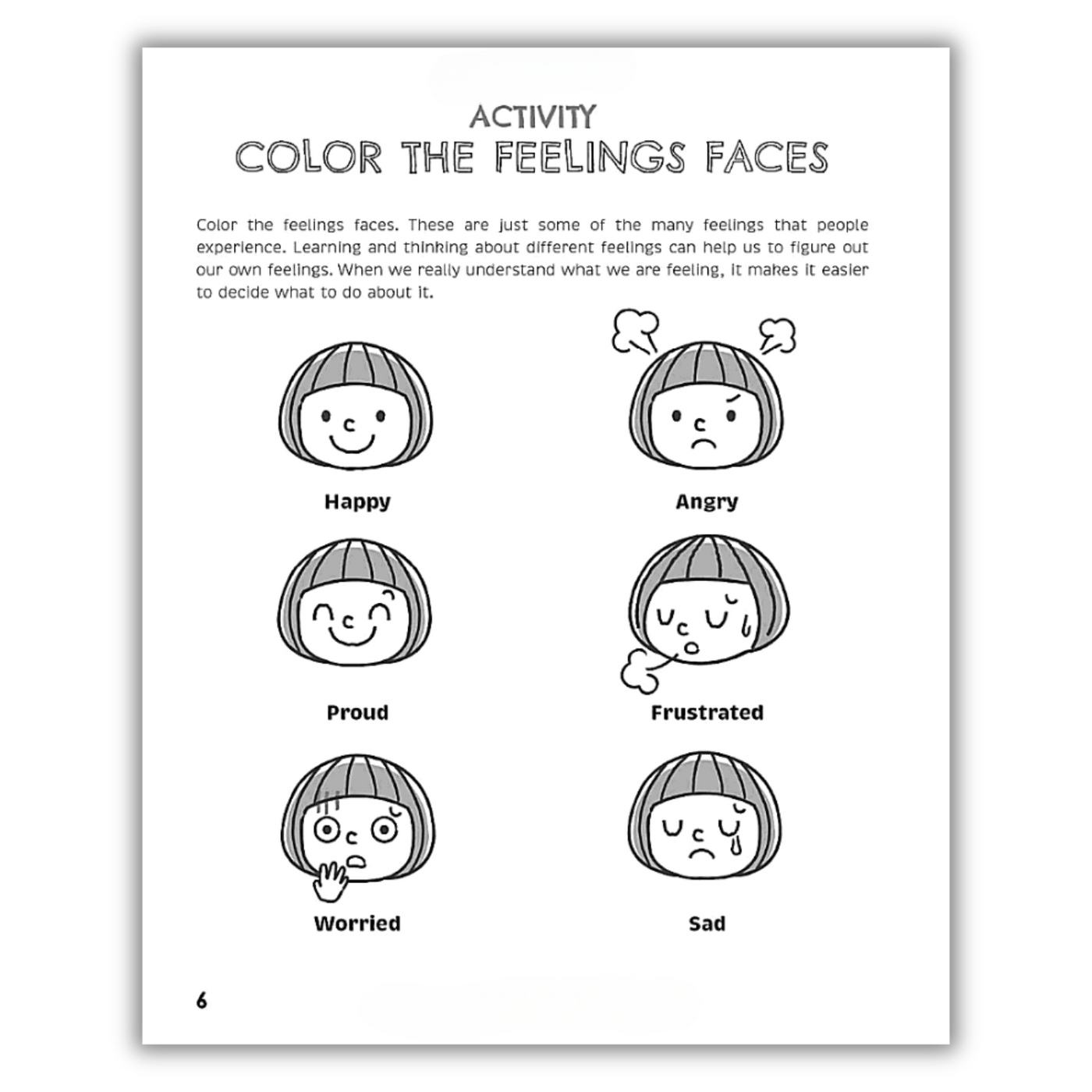 Inside page of The Self-Regulation Workbook for Kids